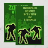 ゾンビアポカリプスキッズ 招待状 (正面/裏面)