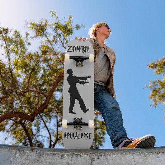 ゾンビアポカリプススケーおもしろいボードデッキ スケートボード (室外1)