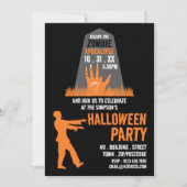ゾンビアポカリプステーマエスケープルームハロウィーン 招待状 (正面)