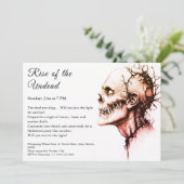 ゾンビアポカリプスハロウィーン完全に死んでいなパーティー警告 招待状 (スタンド正面)