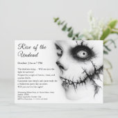 ゾンビアポカリプスハロウィーン完全に死んでいなパーティー警告 招待状 (スタンド正面)