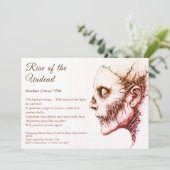 ゾンビアポカリプスハロウィーン完全に死んでいなパーティー警告 招待状 (スタンド正面)