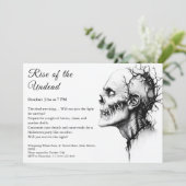 ゾンビアポカリプスハロウィーン完全に死んでいなパーティー警告 招待状 (スタンド正面)