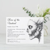 ゾンビアポカリプスハロウィーン完全に死んでいなパーティー警告 招待状 (スタンド正面)