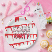 ゾンビアポカリプスハローウィンパーティ ペーパープレート (パーティー)