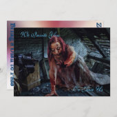 ゾンビアポカリプスパーティの招待状 招待状 (正面/裏面)