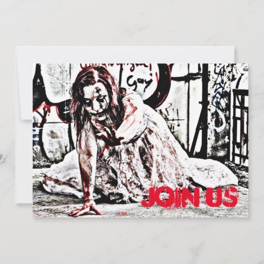 ゾンビアポカリプスパーティの招待状 招待状 (正面)