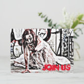 ゾンビアポカリプスパーティの招待状 招待状 (スタンド正面)