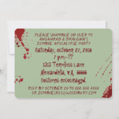 ゾンビアポカリプス我々は死んだレトロサインハロウィーン 招待状 (裏面)