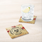 ゾンビアポカリプス誕生日 | ハロウィーン生物学的災害［有害物質］ スクエアペーパーコースター (インサイチュ)