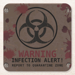 ゾンビアポカリプス誕生日 | ハロウィーン生物学的災害［有害物質］ スクエアペーパーコースター