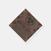 ゾンビアポカリプス誕生日 | ハロウィーン生物学的災害［有害物質］ スタンダードカクテルナプキン (角)