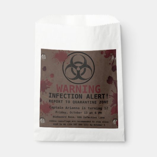 ゾンビアポカリプス誕生日 | ハロウィーン生物学的災害［有害物質］ フェイバーバッグ (正面)