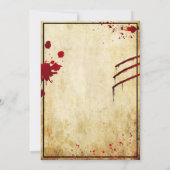 ゾンビアポカリプス誕生日 | ハロウィーン生物学的災害［有害物質］ 招待状 (裏面)