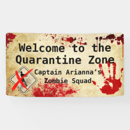 ゾンビアポカリプス誕生日 | ハロウィーン生物学的災害［有害物質］ 横断幕