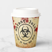 ゾンビアポカリプス誕生日 | ハロウィーン生物学的災害［有害物質］ 紙コップ (正面)