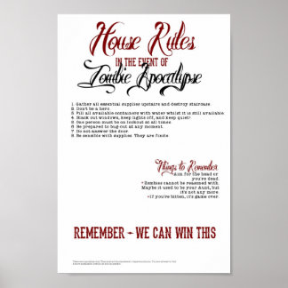 ゾンビアポカリプハウスルール ポスター