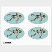 ゾンビイエス1 楕円形シール (シート)