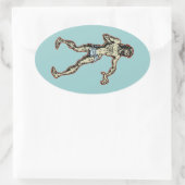 ゾンビイエス1 楕円形シール (バッグ)