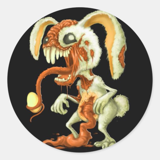 ゾンビイースターバニー ラウンドシール (正面)