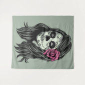 ゾンビウーマンカスタムカラタペストリー タペストリー (正面(横))