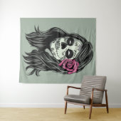 ゾンビウーマンカスタムカラタペストリー タペストリー (インサイチュ(横))