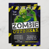ゾンビエブリクゼーションハローウィンパーティ招待状カスタム 招待状 (正面/裏面)
