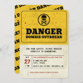 ゾンビエブリクゼーションハローウィンパーティ招待状 招待状 (正面/裏面)