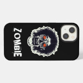 ゾンビオレンジ色の目 iPhoneケース (裏面横)