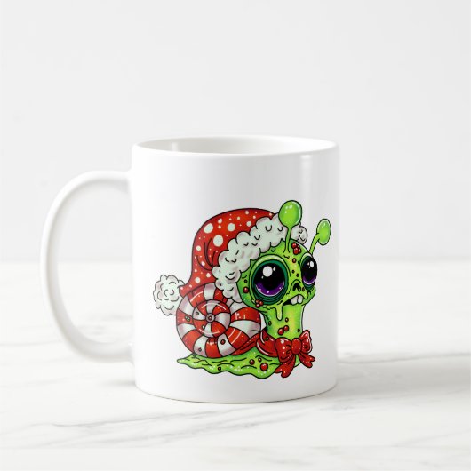 ゾンビカタツムリ、クリスマス遅れ コーヒーマグカップ (左)