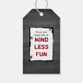 ゾンビカッコいいガイイラストレーションハッピーバースデー ギフトタグ (裏面)