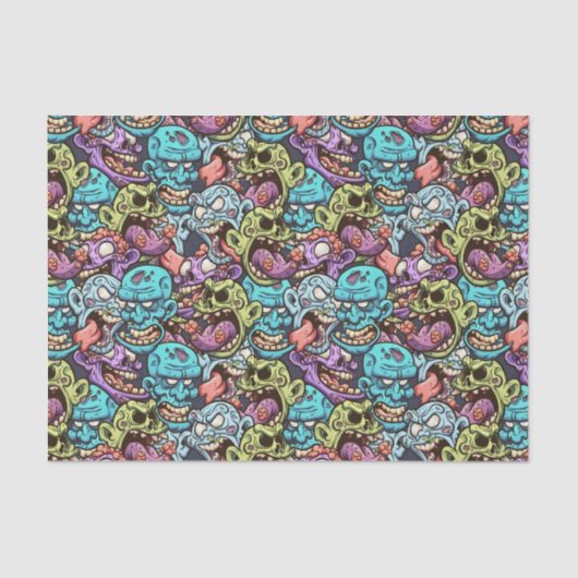 ゾンビカッコいいハローウィンパーティ 薄葉紙 (正面)