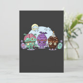 ゾンビカップケーキハロウィーン 招待状 (スタンド正面)