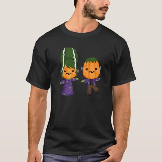 ゾンビカップルのカップルのカップル家族ハロウィーンco tシャツ (正面)