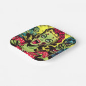 ゾンビカップルレトロ漫画 ペーパープレート (傾斜あり)