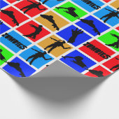 ゾンビカラフルパターン ラッピングペーパー (角)