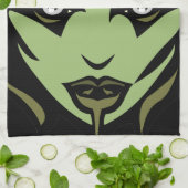 ゾンビガールタオルカッコいいハロウィンゾンビティータオル キッチンタオル (折り畳み)