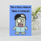 ゾンビキッズハロウィーン誕生日パーティー 招待状 (スタンド正面)