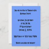 ゾンビキッズハロウィーン誕生日パーティー 招待状 (裏面)