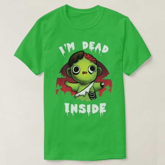 ゾンビキッドハロウィーンの衣装の中に死おもしろいんだ Tシャツ (デザイン正面)