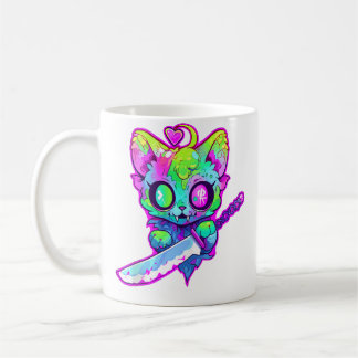 ゾンビキャットサムライEDMフェスティバルレイブ コーヒーマグカップ