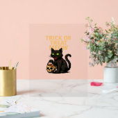 ゾンビキャット – トリックまたはトリートミオハロウィーンデザイン アクリルサイン (ウェディング)