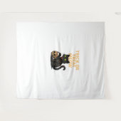 ゾンビキャット – トリックまたはトリートミオハロウィーンデザイン タペストリー (正面(横))