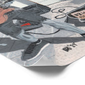 ゾンビギターミュージシャンファンタジーウォールアートプリント ポスター (角)