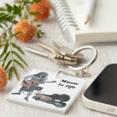 ゾンビギターミュージシャンライフキーチェーン キーホルダー (正面右)