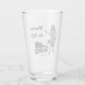 ゾンビギターロックミュージシャンファンタジーアートガラスカップ タンブラーグラス (裏面)