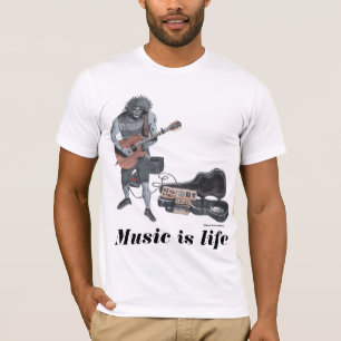 ゾンビギターロックミュージシャンファンタジーアートシャツ Tシャツ