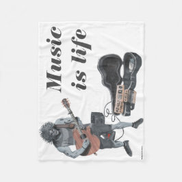 ゾンビギターロックミュージシャンファンタジーアートブランケット フリースブランケット