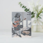 ゾンビギター通りミュージシャンファンタジーアートハガキ ポストカード (スタンド正面)