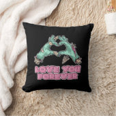 ゾンビクラシックーハート – スケルトンと手 クッション (ブランケット)